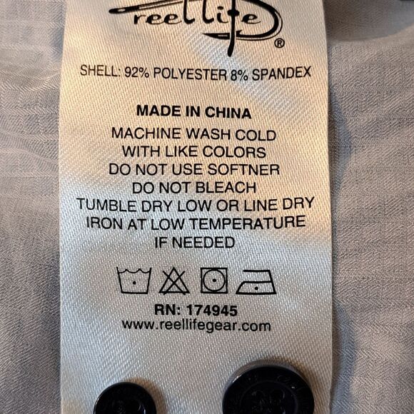 Reel Life Polo Button Down Shirt Comfort Performance Fishing Beach Ultra Soft XL - Picture 9 of 10